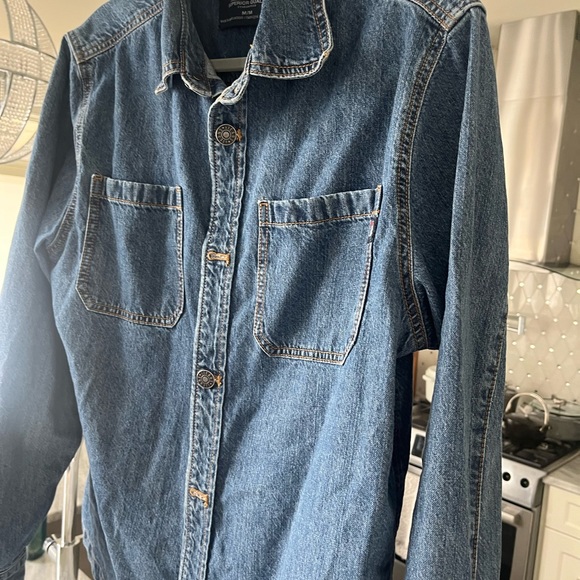 Mens I jeans shirt size medium faded denim blue - Picture 10 of 17